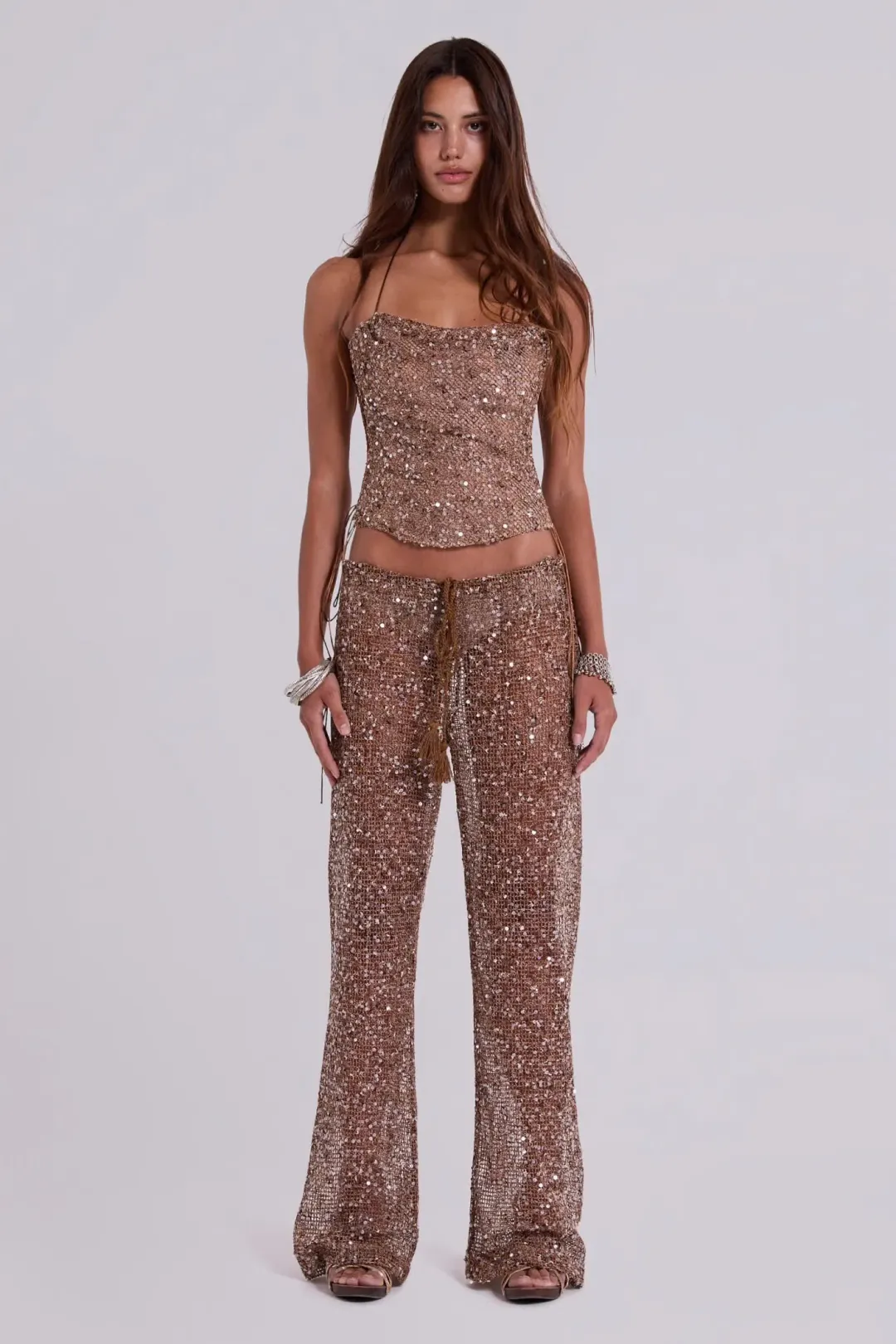 Jaded London Deva Sequin Knit Set for rent on The Volte - main image