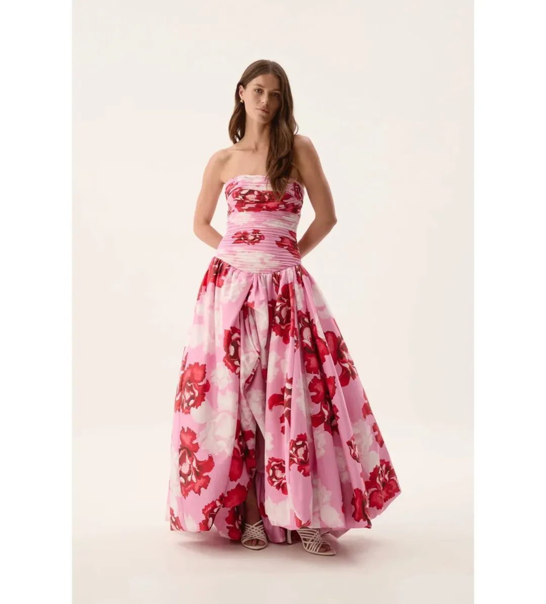 Aje Behold Maxi Dress in Pink Boldly Blooming Size AU4 for rent on The Volte - main image