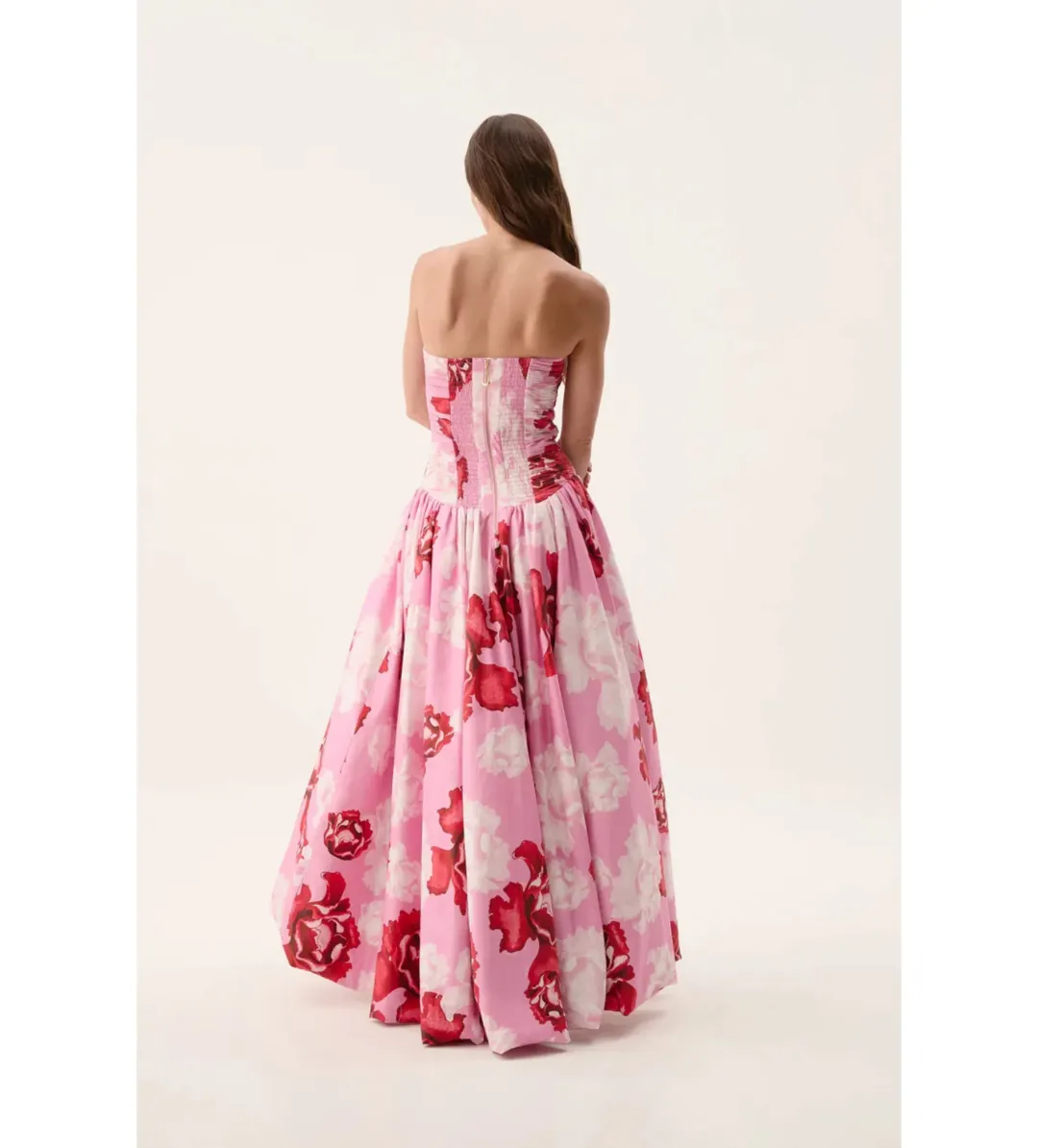 Aje Behold Maxi Dress in Pink Boldly Blooming Size AU8 for rent on The Volte - main image