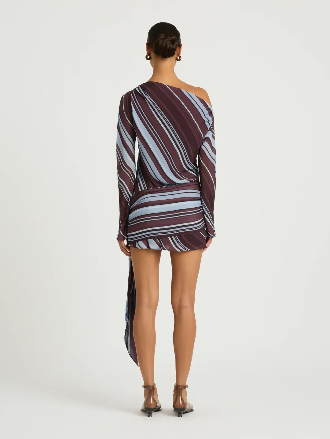 Benni Elise Mini Dress size 10 Midnight Stripe  for rent on The Volte - main image