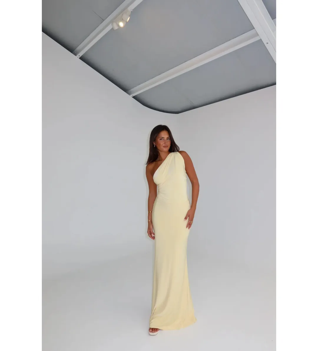 Natalie Rolt Fabienne Gown in Lemon Size 1/AU8 for rent on The Volte - main image