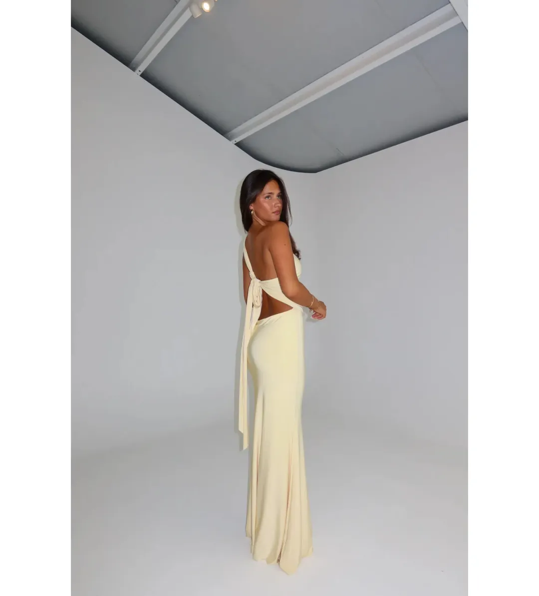 Natalie Rolt Fabienne Gown in Lemon Size 1/AU8 for rent on The Volte - main image