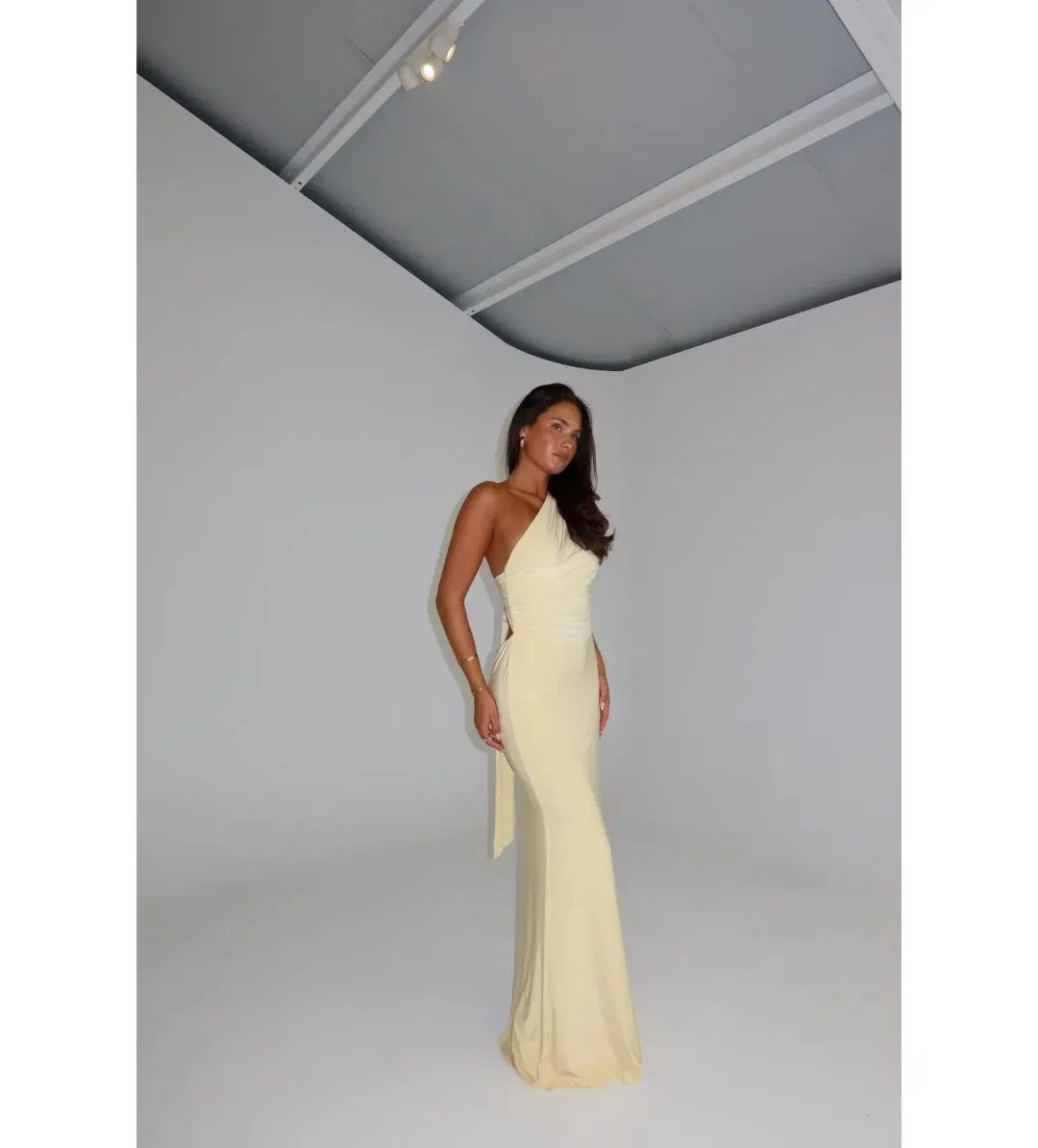 Natalie Rolt Fabienne Gown in Lemon Size 1/AU8 for rent on The Volte - main image