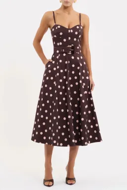 REBECCA VALLANCE VIVIANNE STRAP POLKA MIDI / SIZE 10 for rent on The Volte - image 1
