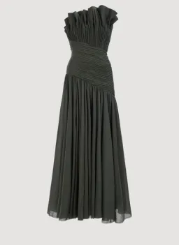 Aje Aquiline Maxi Dress in Hunter Green Size 8 for rent on The Volte - image 4