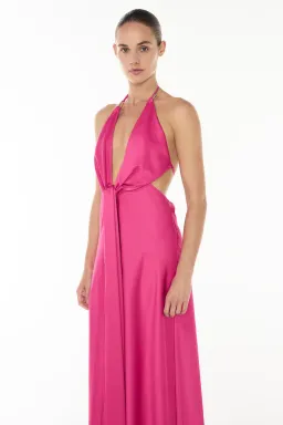 Evening Trance Slip Dress in Fuchsia by Manning Cartell Size 8 for rent on The Volte - image 2