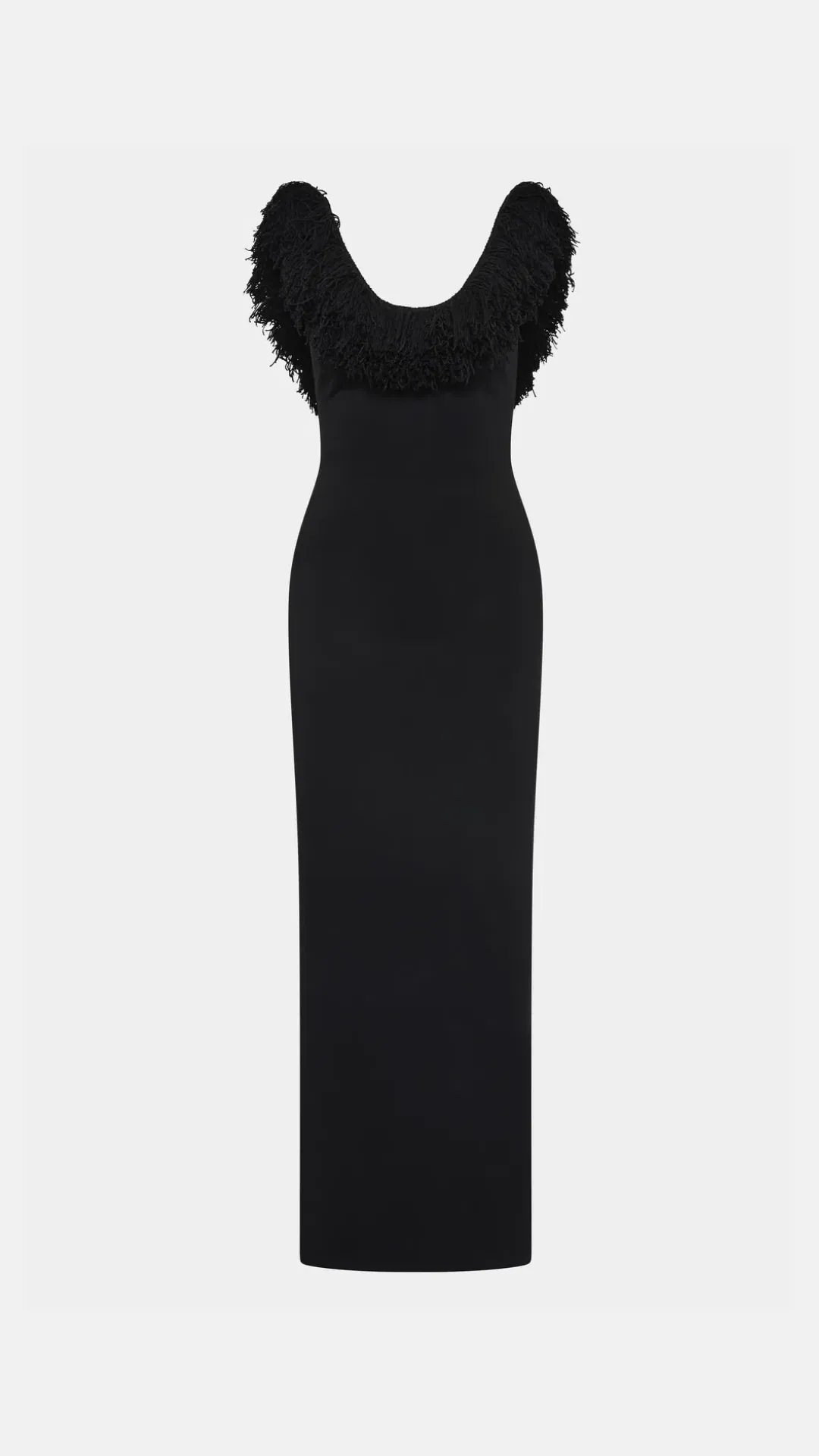 Sir Marcelline Fringe Gown in Black Size 1 -S (8) for rent on The Volte - main image