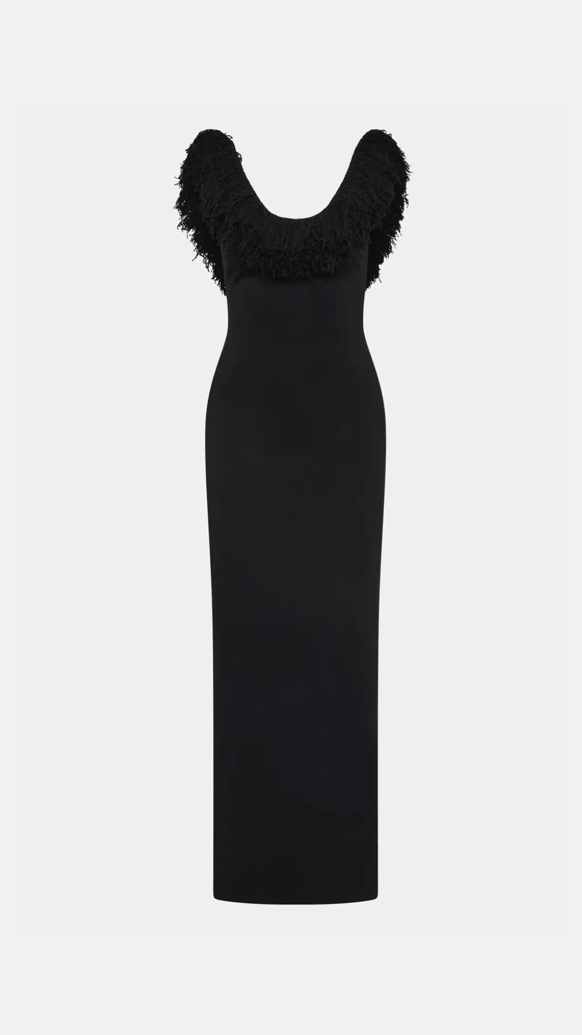 Sir Marcelline Fringe Gown in Black Size 1 -S (8) for rent on The Volte - main image