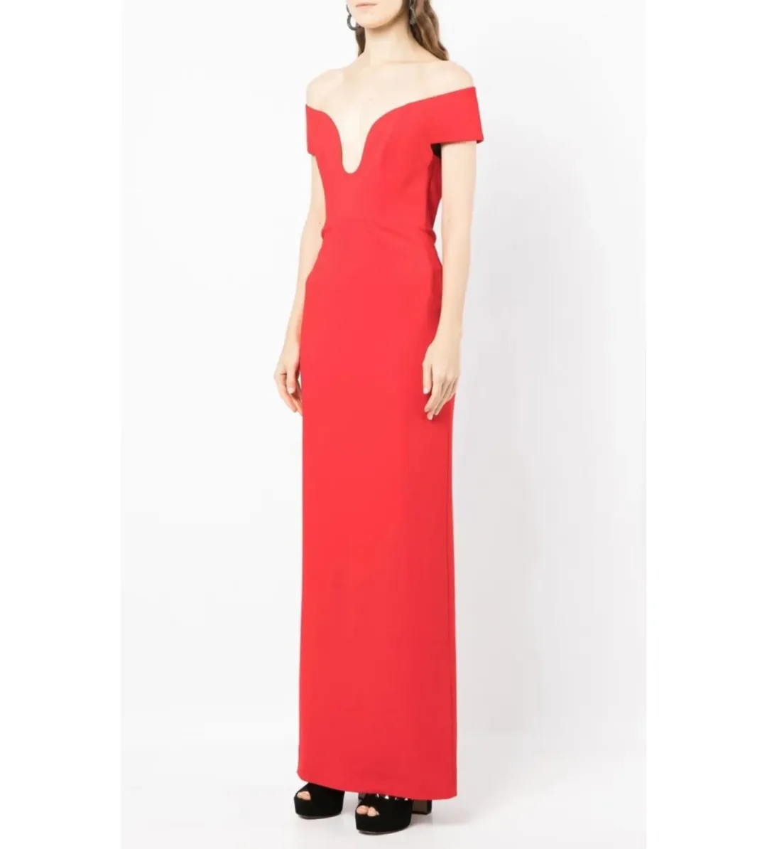 Solace London Marlowe Maxi Dress in Red Size 2 for rent on The Volte - main image