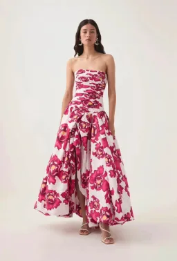 AJE Behold Pink and White Floral Maxi Dress for rent on The Volte - image 3