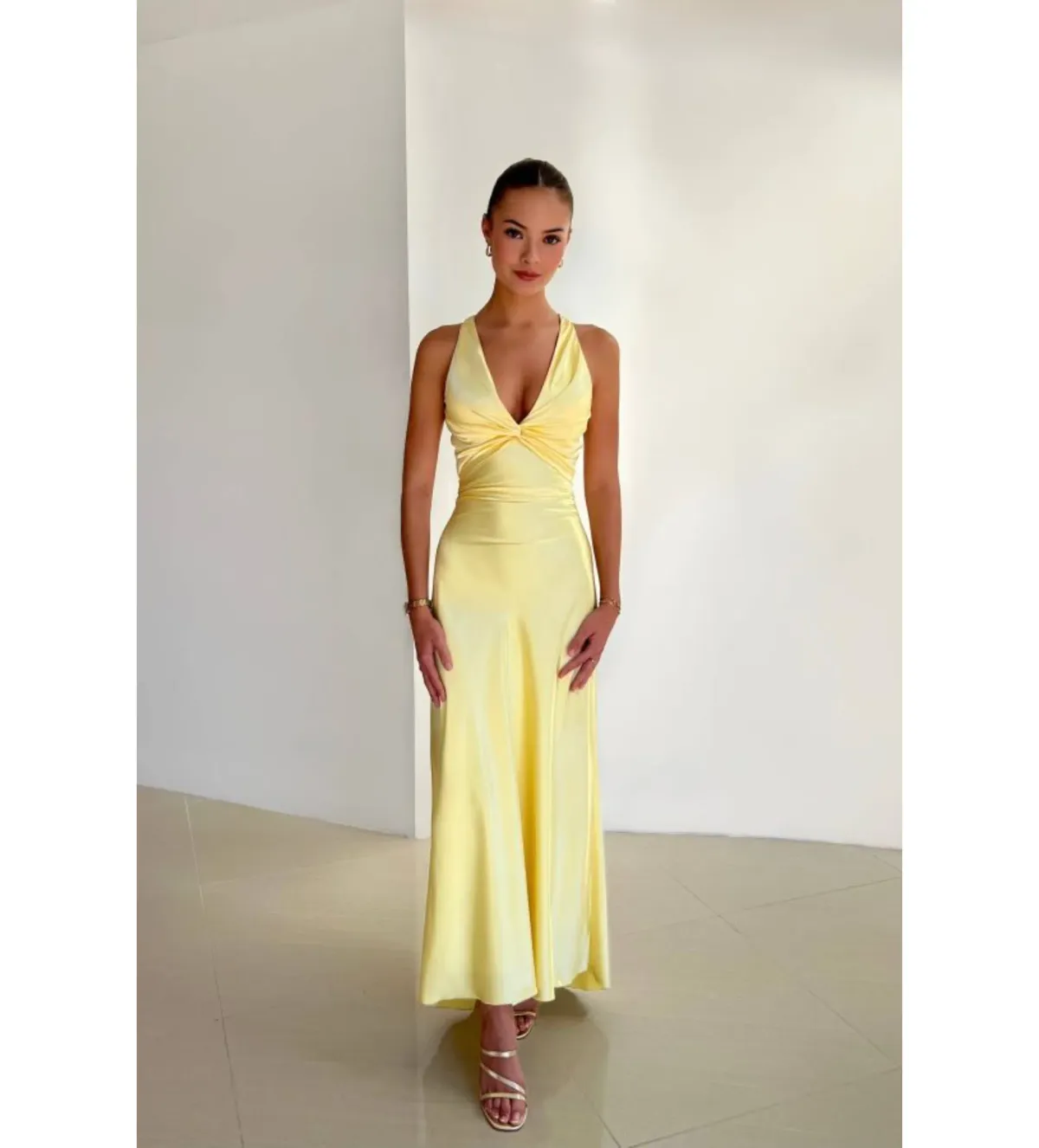 Ruth Tarvydas Goddess Gown in Yellow Size AU8 for rent on The Volte - main image