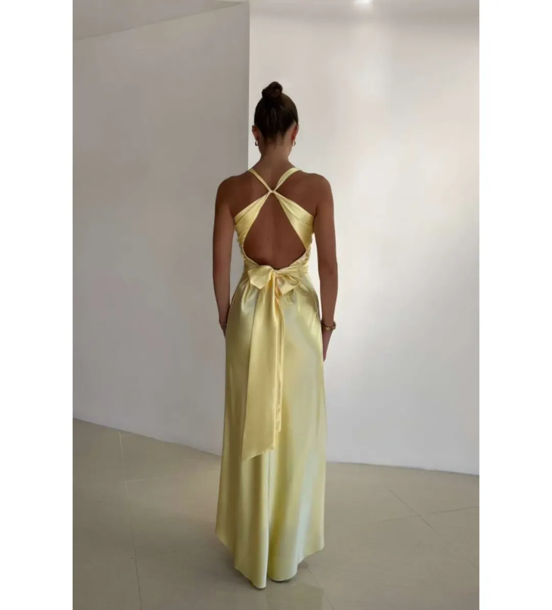 Ruth Tarvydas Goddess Gown in Yellow Size AU8 for rent on The Volte - main image