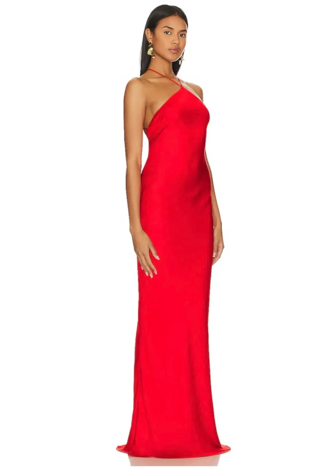 Line & Dot Kira Maxi Dress in Tomato Red REVOLVE for rent on The Volte - main image
