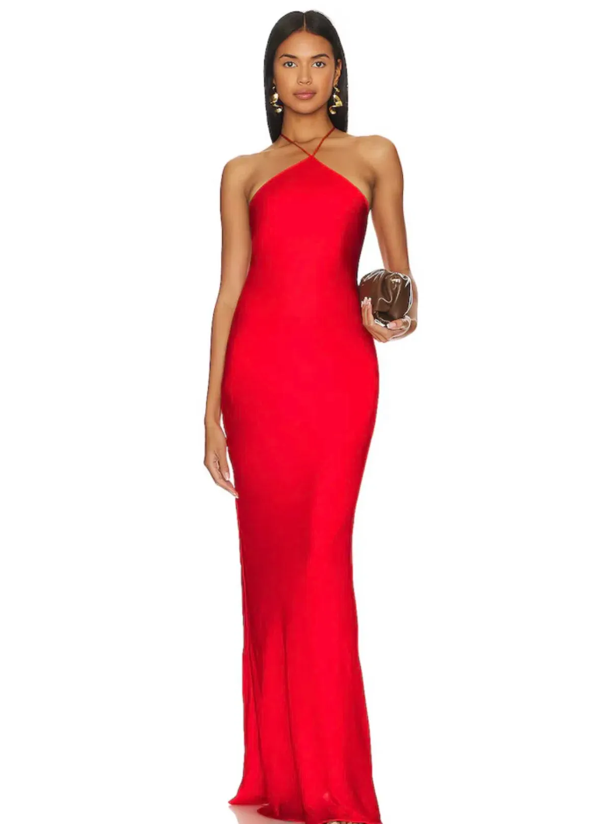 Line & Dot Kira Maxi Dress in Tomato Red REVOLVE for rent on The Volte - main image