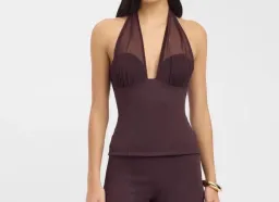 Oyster mesh top and low rise shorts set  for rent on The Volte - image 1