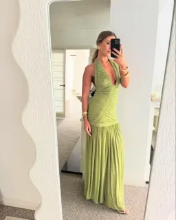 Christopher Esber / Orion Gown / Green-Olive / Size 10 for rent on The Volte - image 2