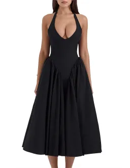 House of CB Marilyn Halter dress in black. Size Large for rent on The Volte - image 1
