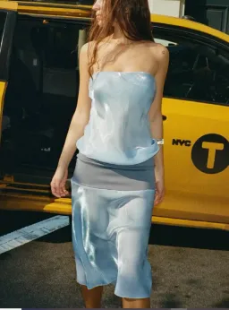 Mode Mischief Melt Panel Dress in Blue Size 10 for rent on The Volte - image 1