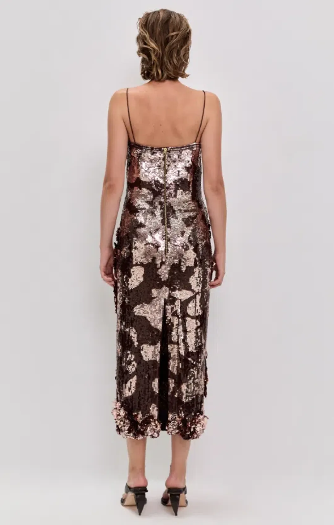 AJE Halo Midi Sequin Dress Size 6 for rent on The Volte - main image