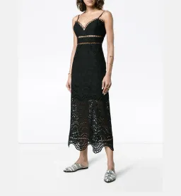Zimmermann Jaya Wave Midi Dress Black Size 2 / Au 12 for rent on The Volte - image 1