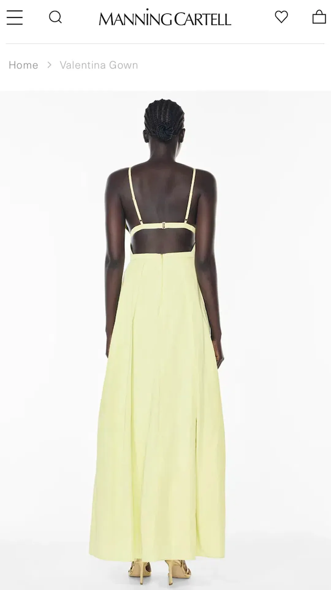 Manning Cartell Valentina Maxi Gown Lemon size 8  for rent on The Volte - main image