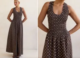 Runway Scout Annalee Maxi Dress (Chocolate Polka Dota) Size XS (6) for rent on The Volte - image 5