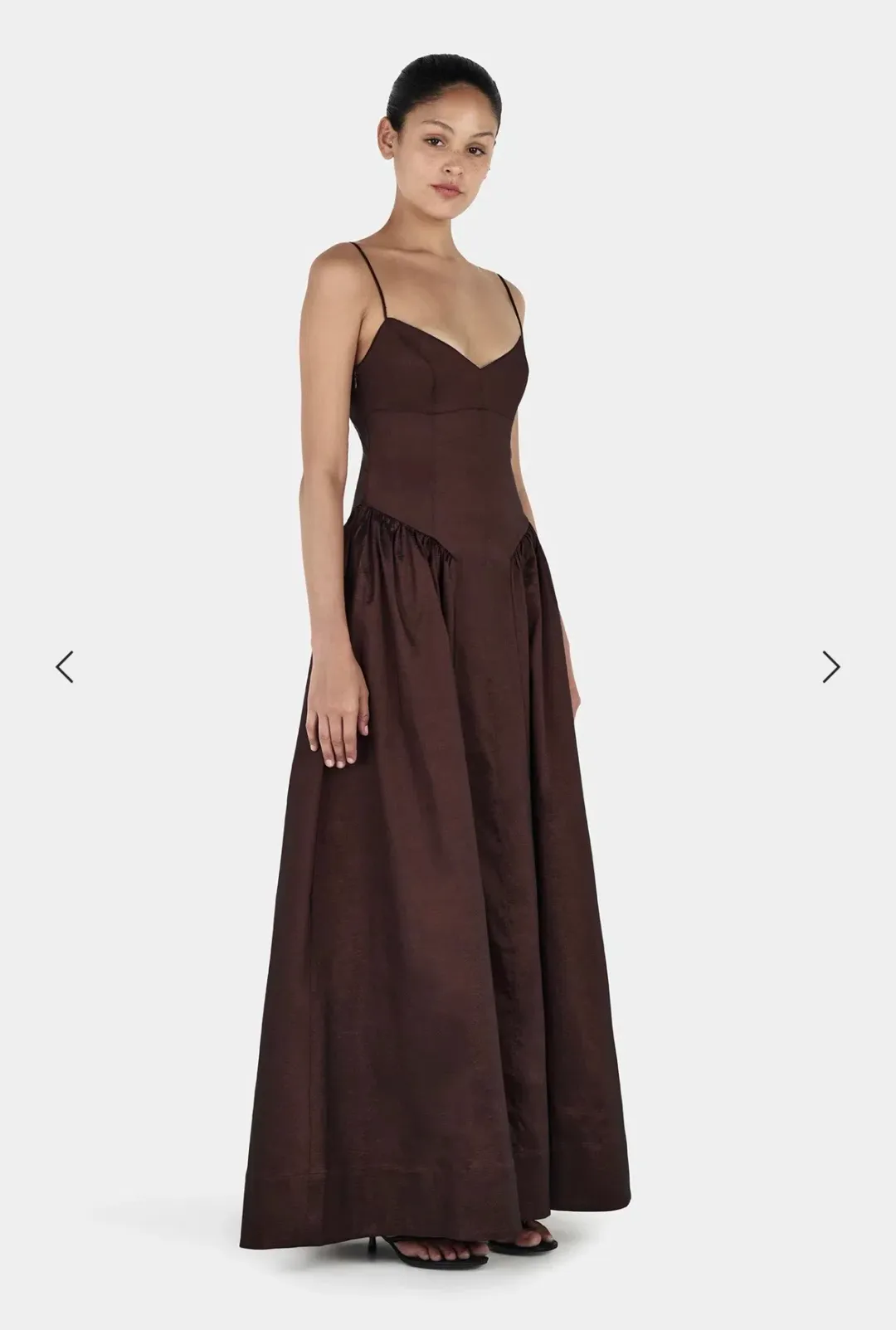 Hansen & Gretel Bellini Gown Chocolate XXS for rent on The Volte - main image