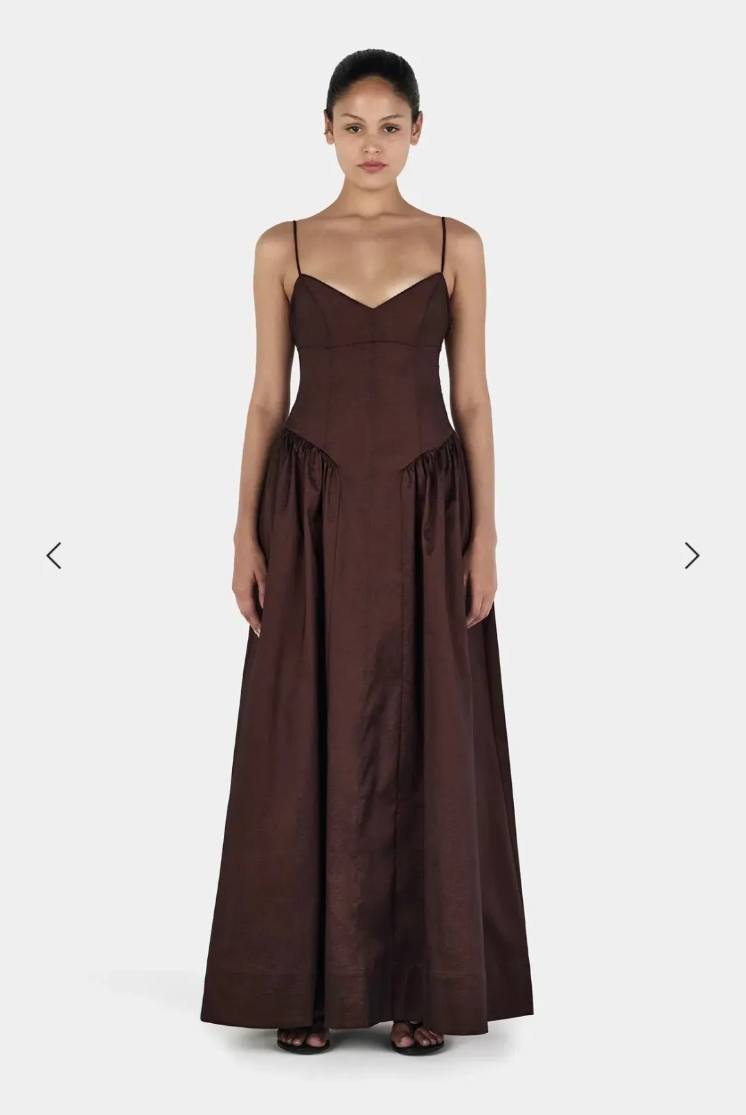 Hansen & Gretel Bellini Gown Chocolate XXS for rent on The Volte - main image