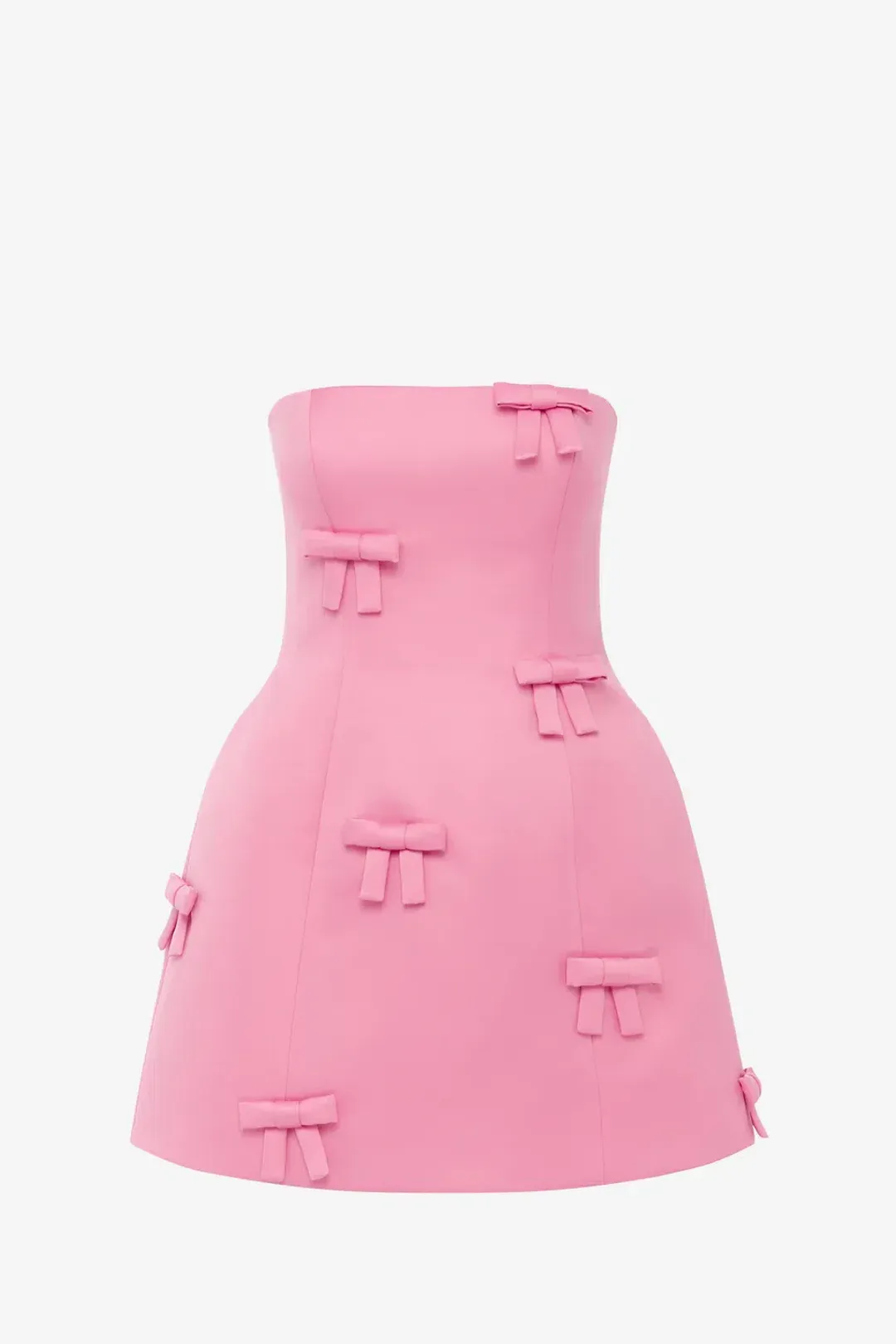 Leo Lin Roselle  Bow Mini Dress Fuchsia Size 8 for rent on The Volte - main image