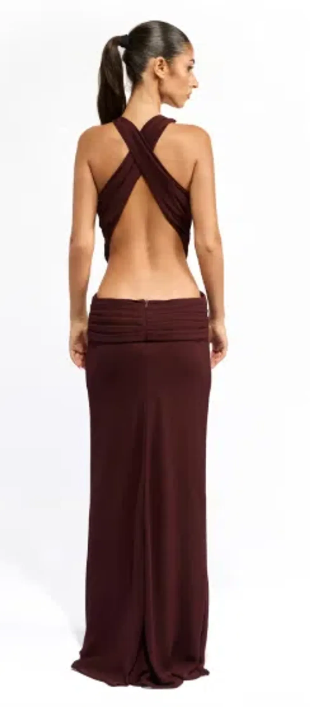 Mim and Bell, Yvette Dress in Burgundy size 6/XS for rent on The Volte - main image