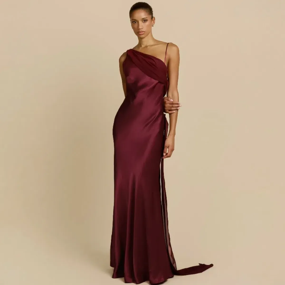 Arcina Ori Helena Dress In Plum Size Medium for rent on The Volte - main image