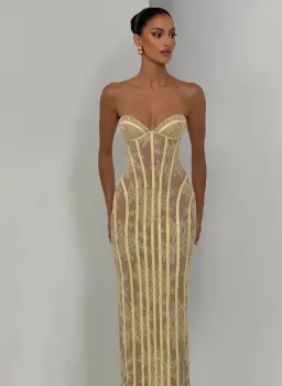 BABYBOO SIAN MAXI DRESS - LEMON XS for rent on The Volte - image 1