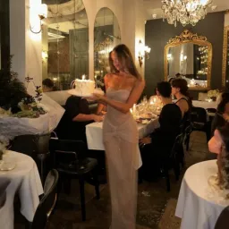 Mirror Palais The Starlite Dress in Diamond Sand Size 8 for rent on The Volte - image 3