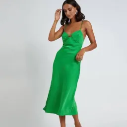 By Johnny Isla Cut Out Bias Midi Dress for rent on The Volte - image 1