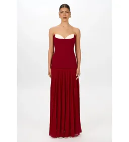She is Olla Nicolette Dress in Raspberry Size M/AU10 for rent on The Volte - image 1