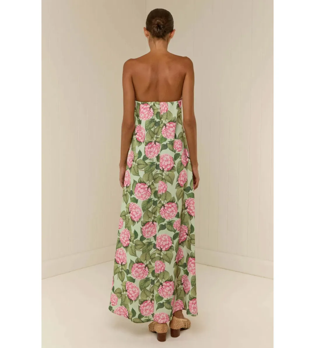 Palm Noosa Alessia Maxi Dress in Pink Jardin Size AU 12 for rent on The Volte - main image