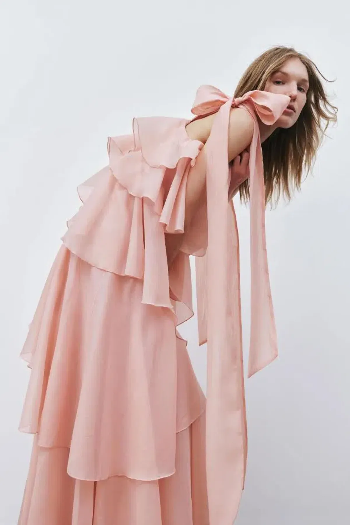 🌸New AJE Gracie Tiered Maxi Dress – Muted Rose Pink 10 AU 🌸 for rent on The Volte - main image