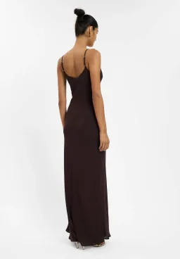 With Harper Lu Georgette Maxi Dress in Chocolate Brown Size M / AU 10 for rent on The Volte - image 3