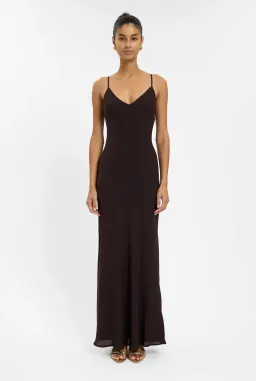 With Harper Lu Georgette Maxi Dress in Chocolate Brown Size M / AU 10 for rent on The Volte - image 1