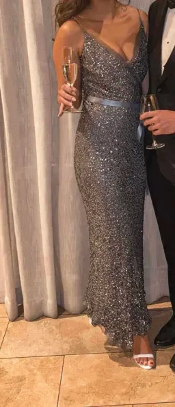 Eileen Kirby Navy Sequin gown  for rent on The Volte - image 3