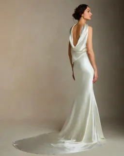 Daniel Frankel River Dress Silk Wool Strapless Size 2 for rent on The Volte - image 3