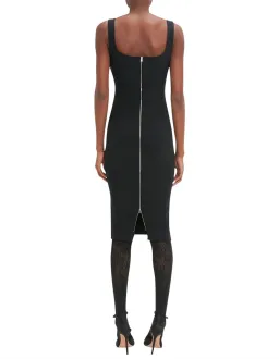 Victoria Beckham Sleeveless Fitted T-shirt Dress Black Size 14 for rent on The Volte - image 3