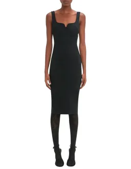 Victoria Beckham Sleeveless Fitted T-shirt Dress Black Size 14 for rent on The Volte - image 1