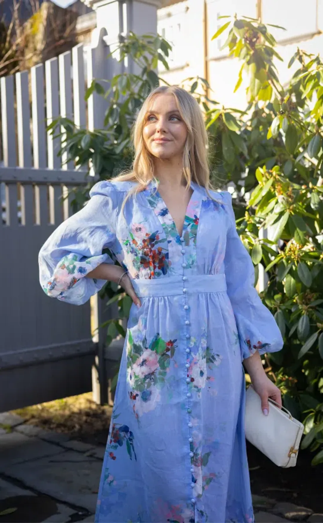 ZIMMERMANN EVERLEY PLUNGE MIDI DRESS SIZE 2 for rent on The Volte - main image