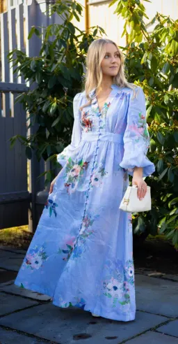 ZIMMERMANN EVERLEY PLUNGE MIDI DRESS SIZE 2 for rent on The Volte - image 1