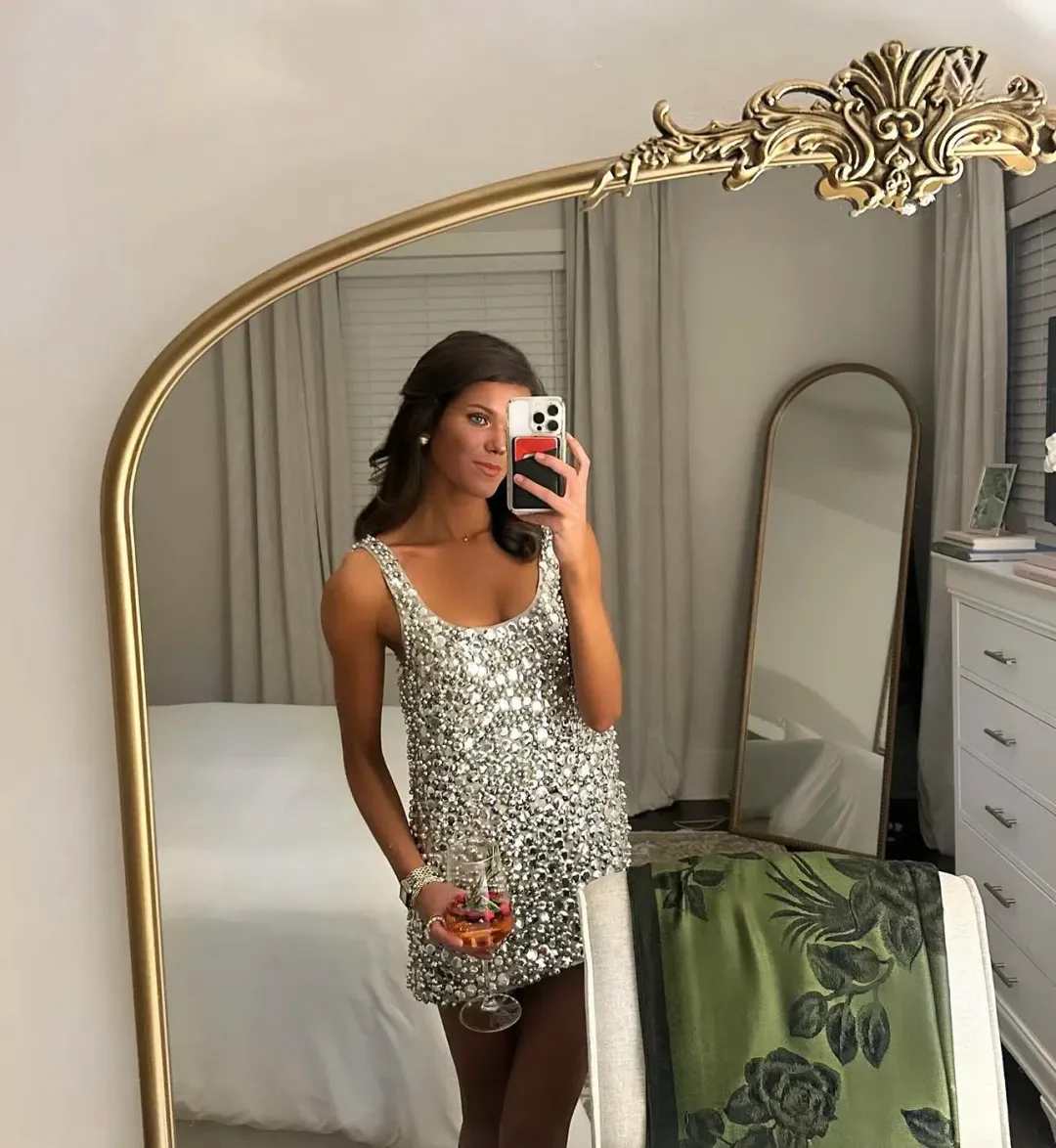 ARRANGE Textured Embellished Sequin Beaded Dress Size 8 S Small Silver for rent on The Volte - main image