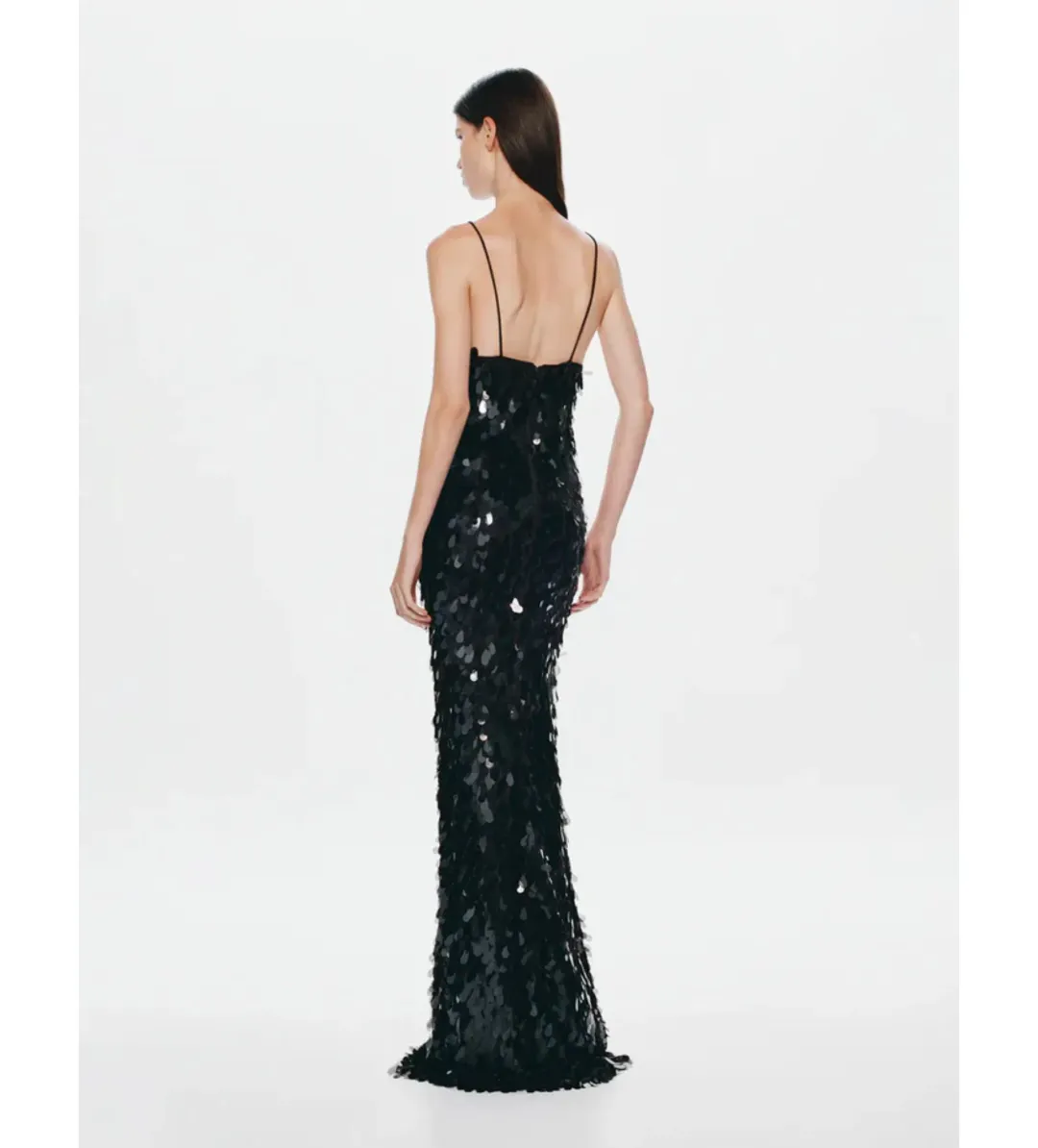 Misha Sapphire Sequin Dress in Black Size L/AU12 for rent on The Volte - main image