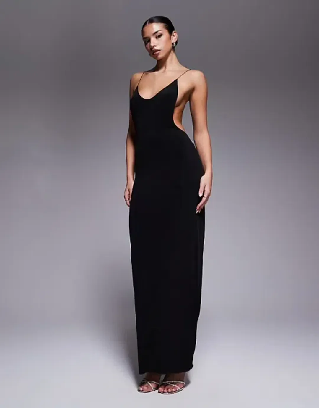 I.AM.GIA Simone Backless Dress Black Silver Size XS Extra Small 6 for rent on The Volte - main image
