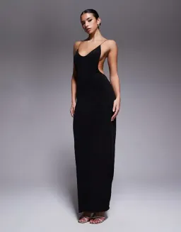 I.AM.GIA Simone Backless Dress Black Silver Size XS Extra Small 6 for rent on The Volte - image 3