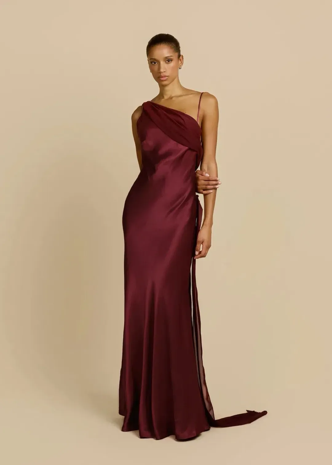 ARCINA ORI HELENA DRESS PLUM SIZE 8 (S) for rent on The Volte - main image